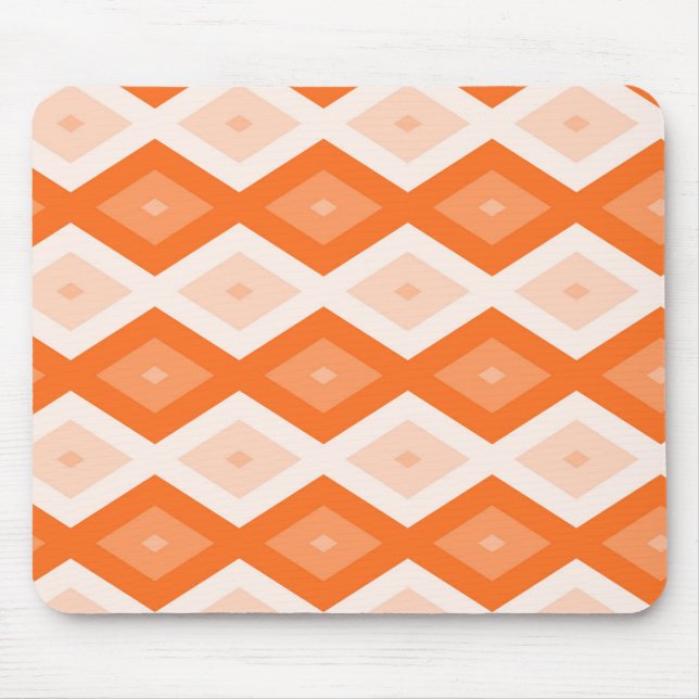 Orange diamond pattern mouse mat (Front)