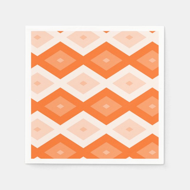 Orange diamond pattern napkin (Front)