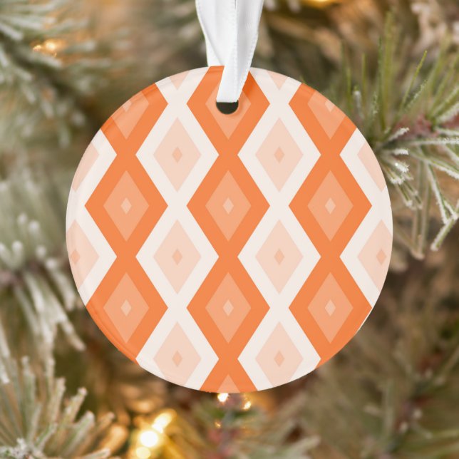 Orange diamond pattern ornament (Tree)
