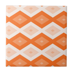 Orange diamond pattern tile