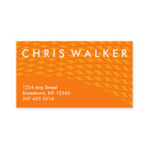 Orange diamond texture professional business cards