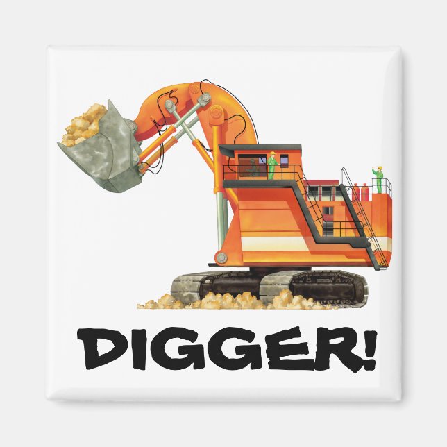 Orange Digger Magnet (Front)