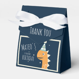 Orange Dinosaur Birthday Thank You Party  Favour Box