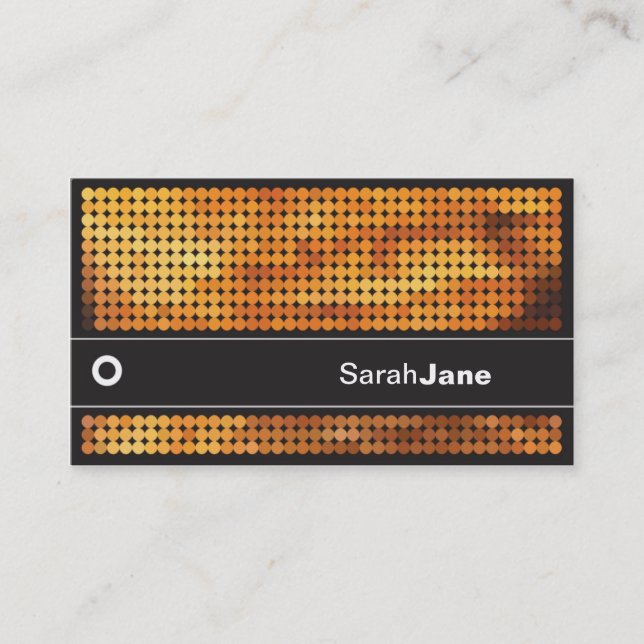 Orange Disco LIghts Business Card (Front)