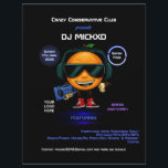Orange DJ Music and Dance Gig Flyer<br><div class="desc">Personalised DJ Gig Invitation Flyers versatile for any type of club/association or organisation.</div>