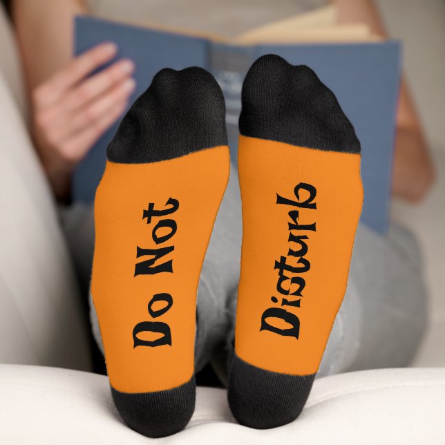 Orange Do Not Disturb Socks (Bottom)