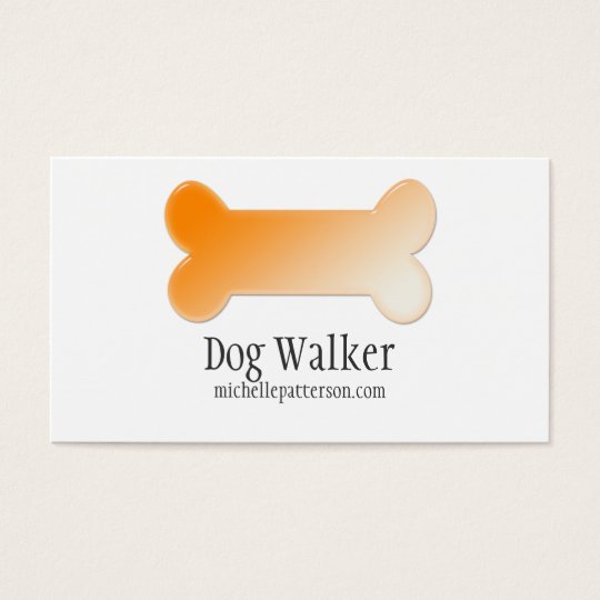 Orange Dog Bone Business Card Design 2