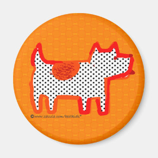 'orange dog' digital painting magnet