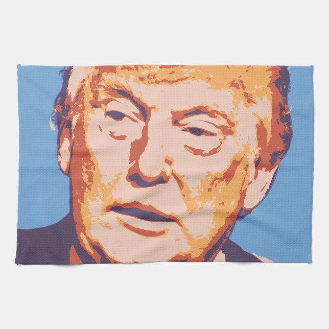 orange donald trump tea towel (Horizontal)