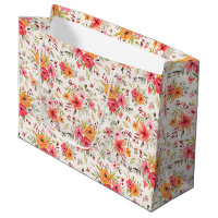 Orange Doodle Garden Flower Pattern