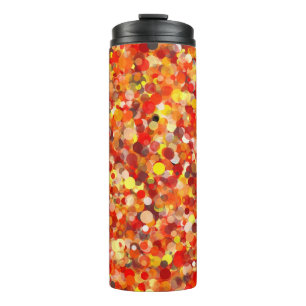 Orange Dot Thermal Tumbler