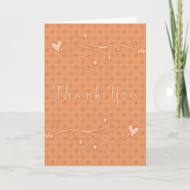 Orange Dots : : Designer Thank You Cards (Front)