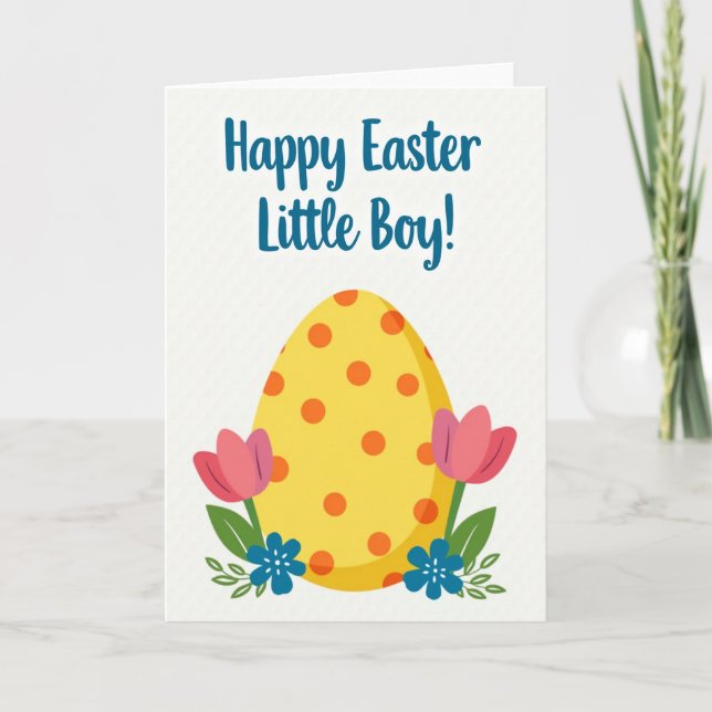 Orange Dots Easter Joy Card (Front)