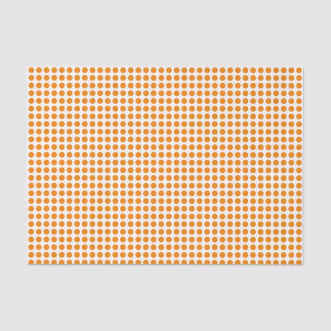 Orange Dots on White Tissue Paper (Front)