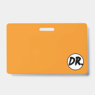 Orange DR. Logo Phone case ID Badge