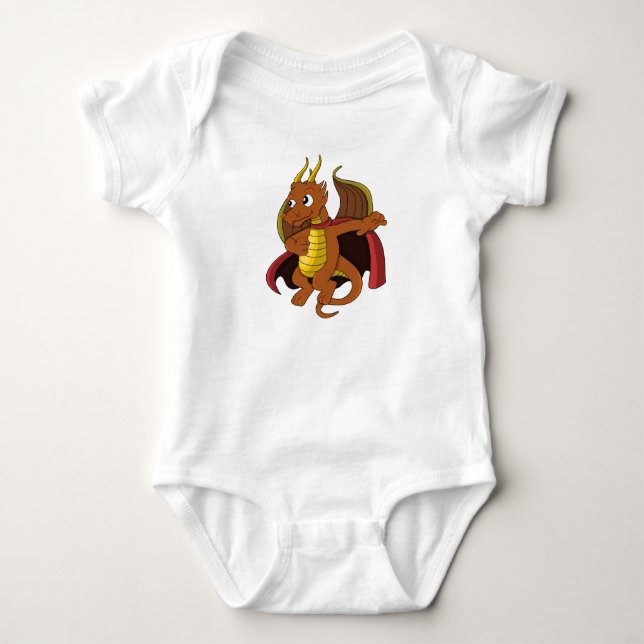 Orange dragon cartoon  Baby Bodysuit (Front)