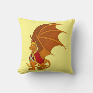 Orange dragon cartoon cushion