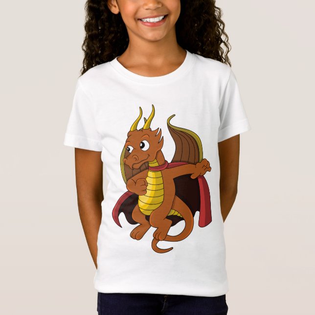 Orange dragon cartoon T-Shirt (Front)