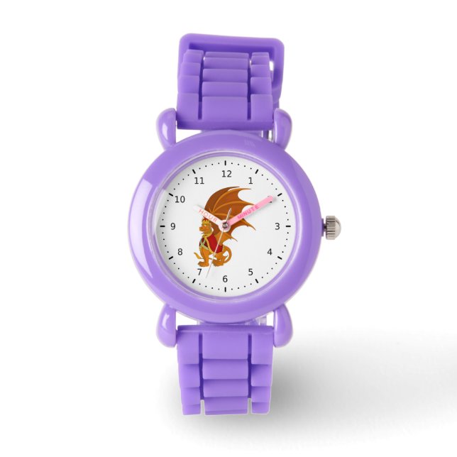 Orange dragon cartoon watch (Front)