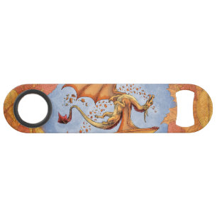 Orange Dragon of Autumn Fantasy Art