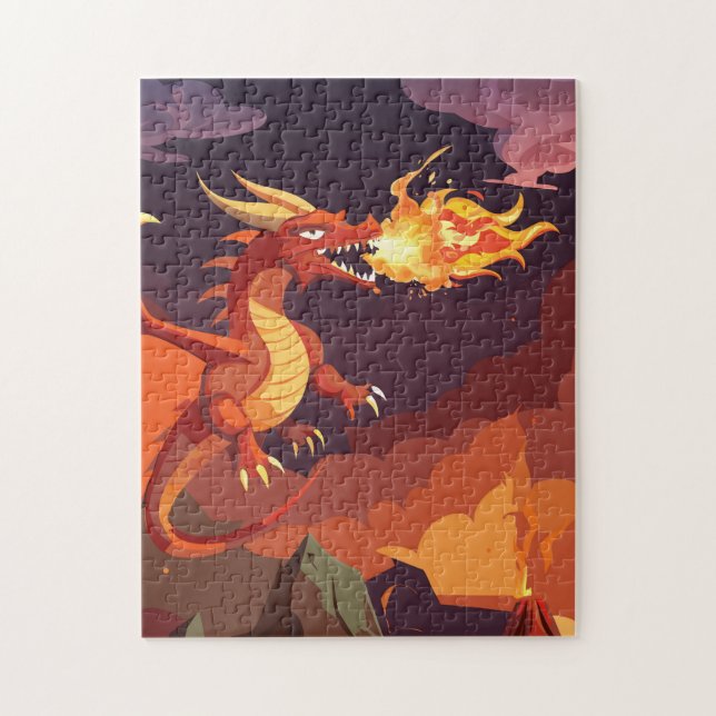 Orange dragon puzzle (Vertical)