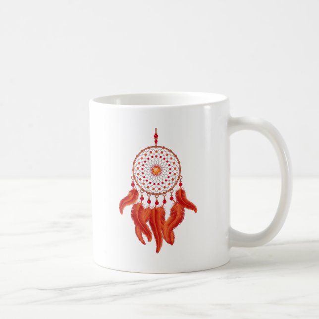 Orange Dream Catcher Coffee Mug (Right)