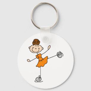 Orange Dress Figure Skater Tshirts and Gifts Key Ring