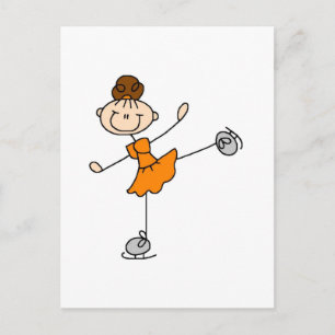Orange Dress Figure Skater Tshirts and Gifts Postcard