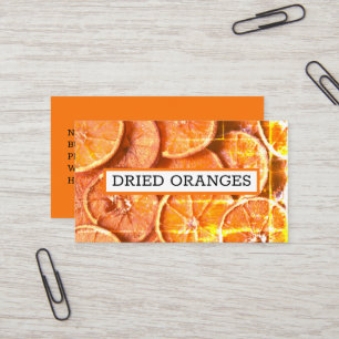 Orange Dried Slices Rind Peels Oranges Business Card