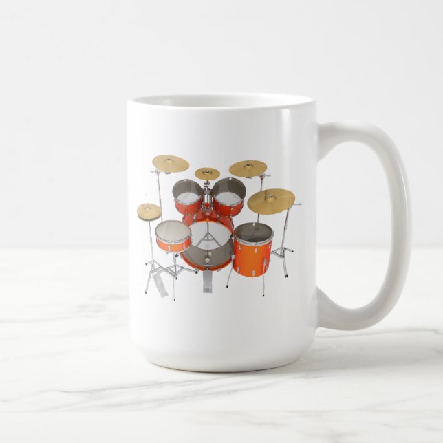 Orange Drum Kit: Coffee Mug (Right)