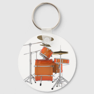 Orange Drum Kit: Key Ring