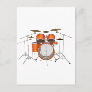 Orange Drum Kit: Postcard