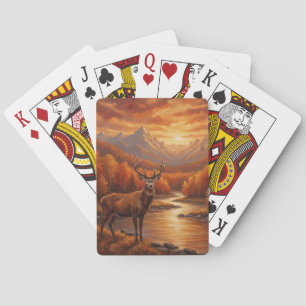 Orange Duck Elk Funny Buck Deer Hunting Bass Playing Cards