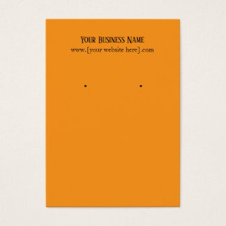 Orange Earring Business Cards