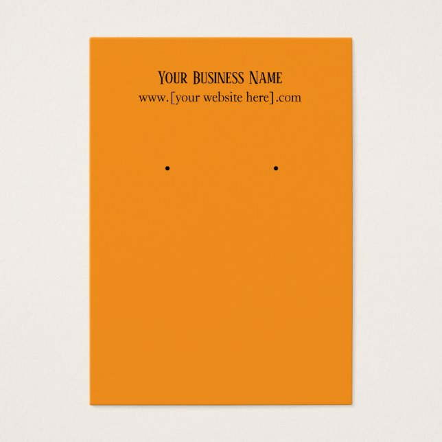 Orange Earring Business Cards (Front)