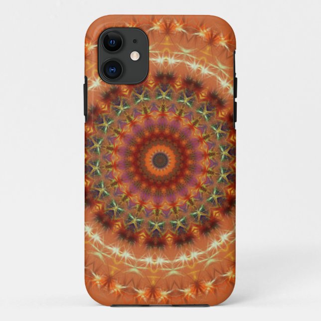 Orange Earth Mandala iPhone 5 CaseMate Case (Back)