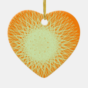 orange electric light ceramic tree decoration