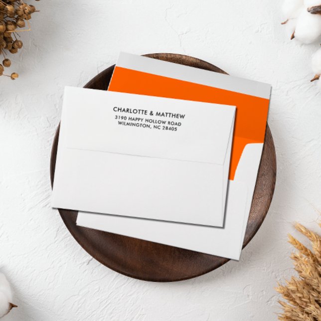 ORANGE Elegant return address family name Envelope (Creator Uploaded)