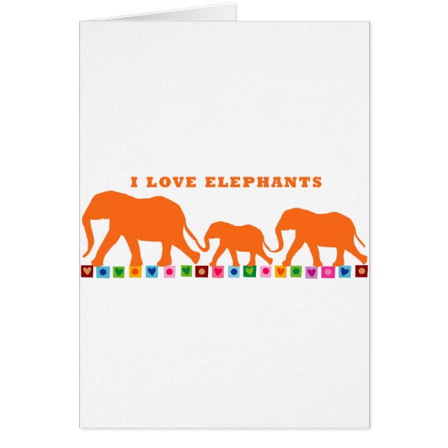 Orange Elephants Walking (Front)