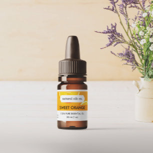 Orange Essential Oils Fragrance Bottle Label