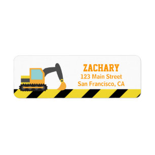 Orange Excavator, Construction Vehicles, for Kids