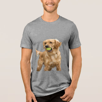 Orange Excavator On Rocky Terrain Crest Tri-Blend Shirt