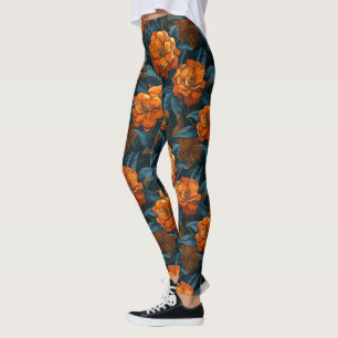 Orange Exercise Gardenias Fantasy Birthday Gifts Leggings