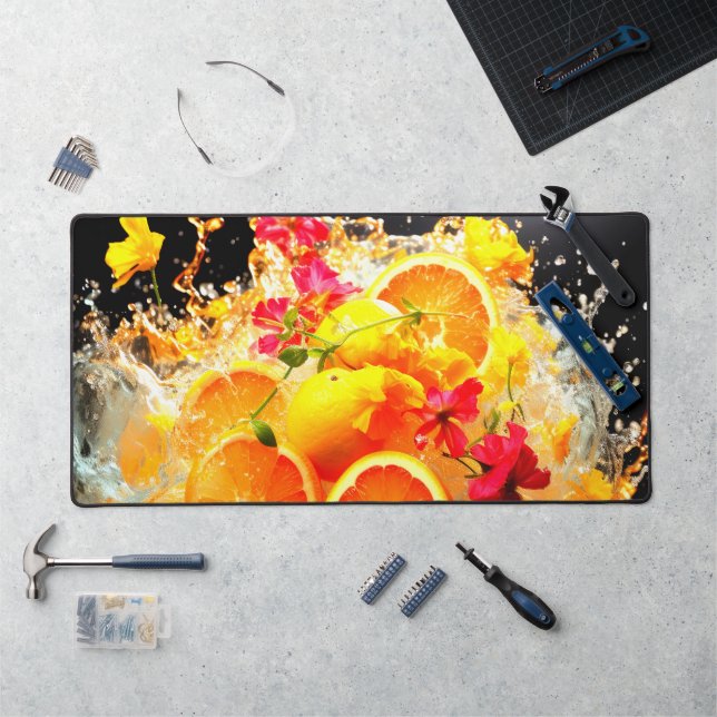 Orange Explosion Desk Mat (Workstation)