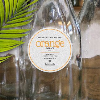 Orange Extract Personalised Bottling Label