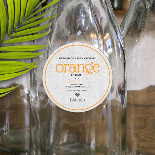 Orange Extract Personalised Bottling Label (Creator Uploaded)