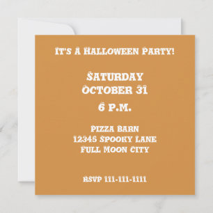Orange Eyeballs Halloween Party Invitation