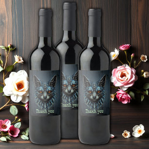 Orange eyes, cool fur: The dazzling fox. Wine Label