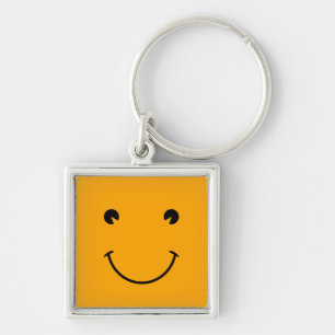 Orange Face Key Ring