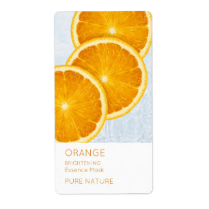 Orange Facial Mask Label